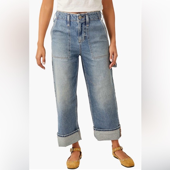 We The Free Denim - We The Free Major Leagues Wide Leg Crop Jeans